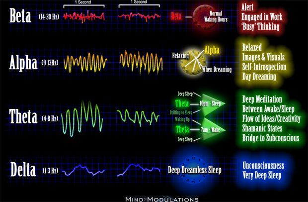 different kind of brainwaves